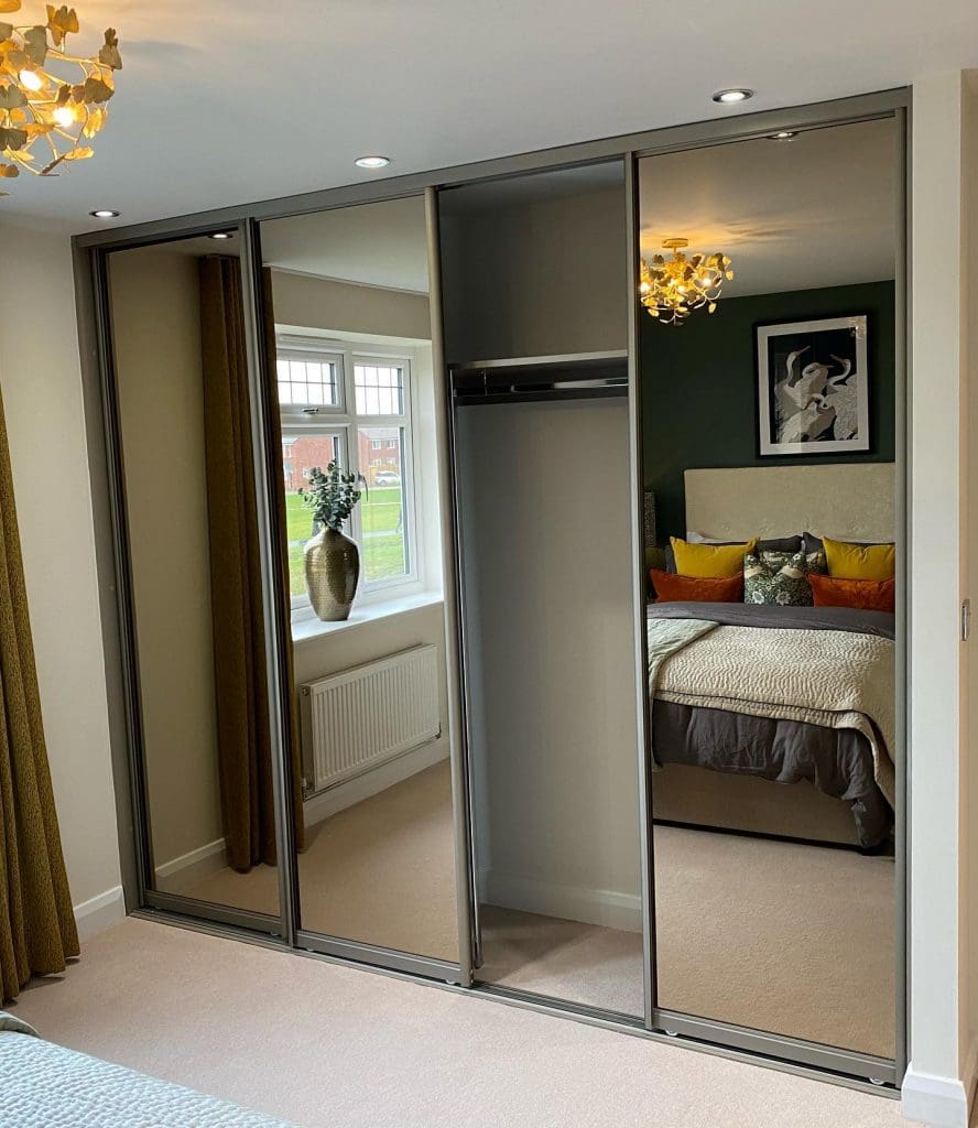 fitted Glide & Slide sliding wardrobes in small house