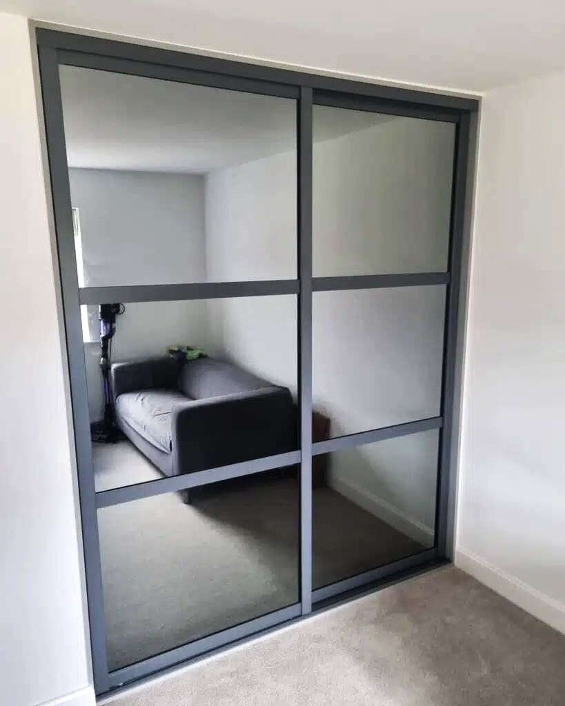 2 door crittall-style sliding wardrobe doors