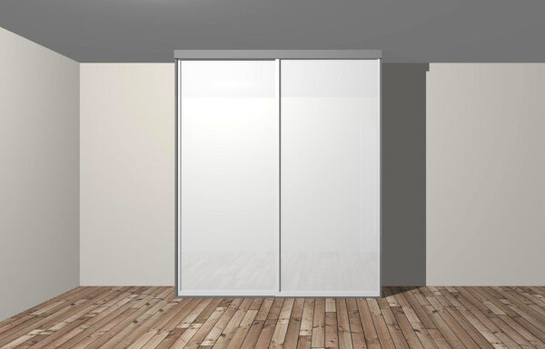 Thames 2 Door Wardrobe White Frame Full Panel Pure White