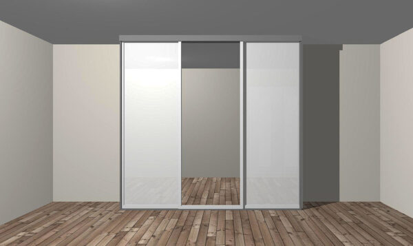 Thames 3 Door Wardrobe White Frame Full Panel Pure White