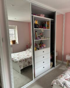 4 door sliding mirrored wardrobe interiors