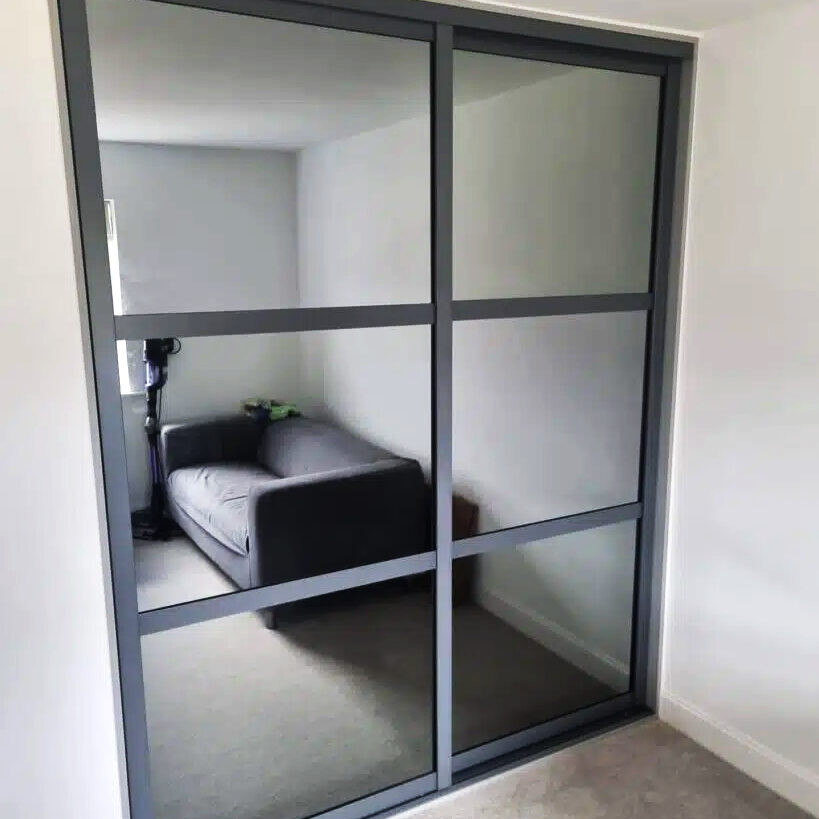 2 door crittall-style sliding wardrobe doors